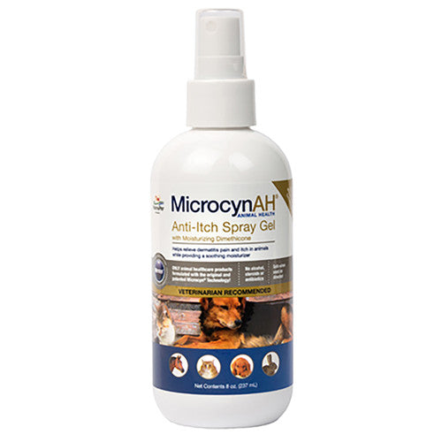 MicrocynAH Anti - Itch Spray Gel 8 oz - Dog
