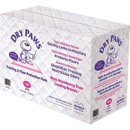 Midwest Dry Paws Training and Floor Protection Pads 100 Pet Package {L - 1}277404 - Dog