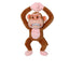 Mighty Angry Animals Monkey Durable Dog Toy Brown 15in