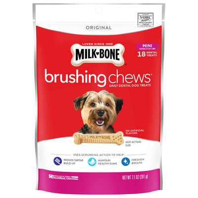 Milk-Bone Brushing Chews Dog Treat Original XS 5-24lb 18ct