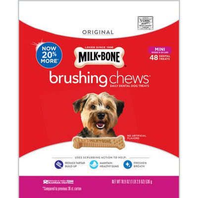 Milk - Bone Brushing Chews Dog Treat Original XS 5 - 24lb 48ct