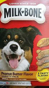 Milkbone Peanut Butter Flavor Dog Treats Variety Pack - Small/Medium 12/24Z {L - 1}799247