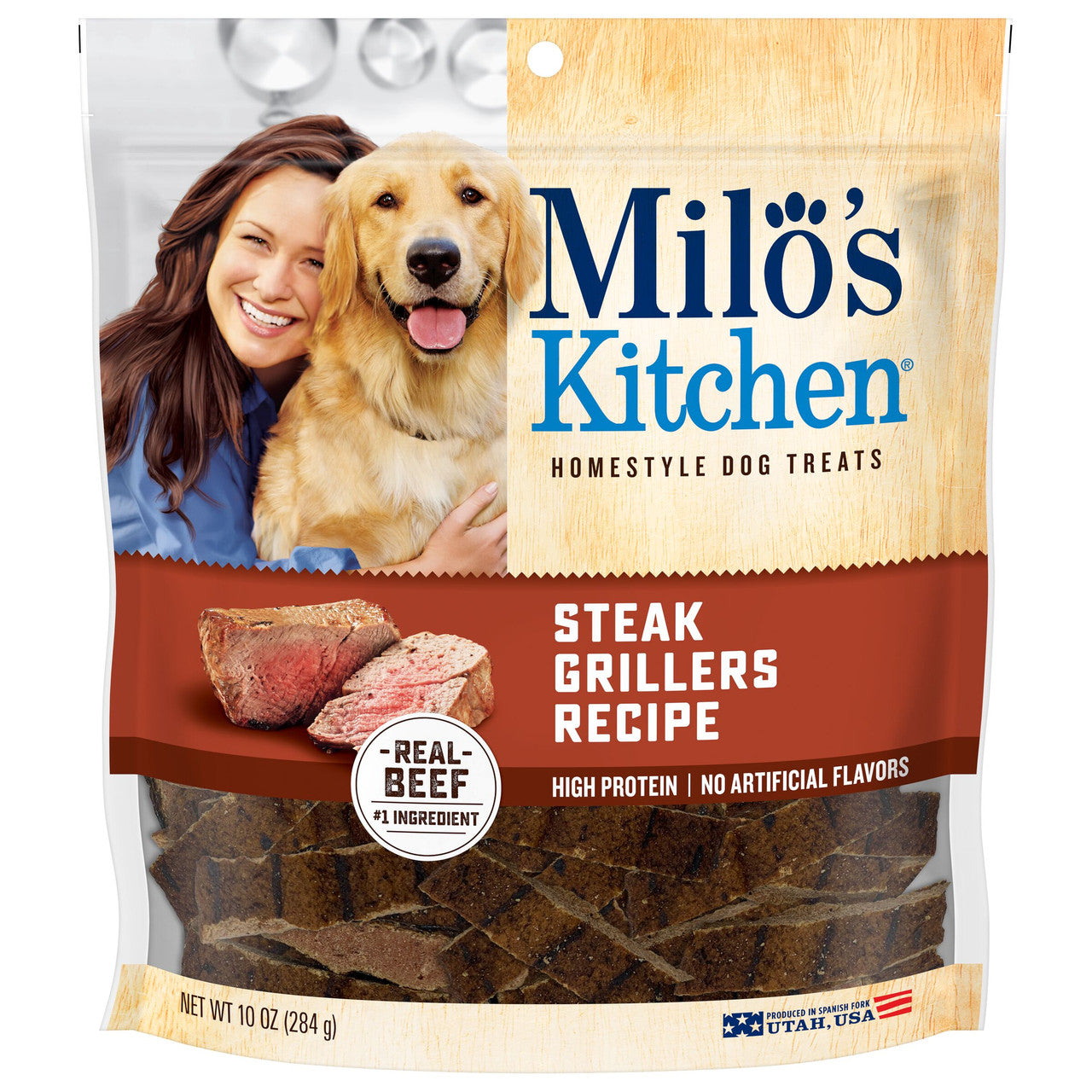Milo's Kitchen Steak Grillers Recipe Dog Treats 10 oz