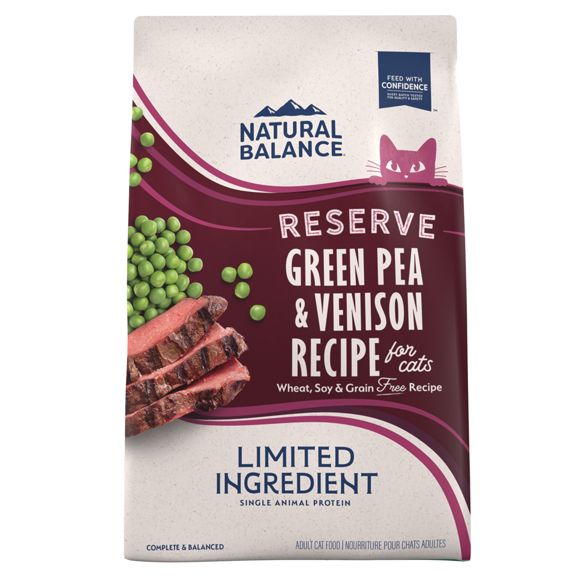Natural Balance Pet Foods Limited Ingredient Reserve Grain Free Dry Cat Food Green Pea & Venison 4 lb 723633014786