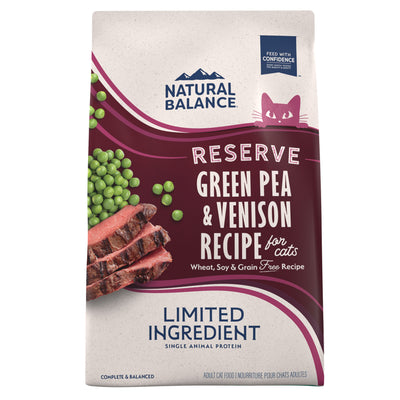 Natural Balance Pet Foods Limited Ingredient Reserve Grain Free Dry Cat Food Green Pea & Venison 4 lb 723633014786