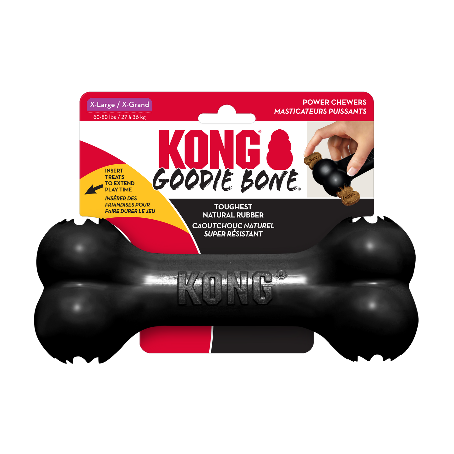 KONG Extreme Goodie Bone Dog Toy Black X-Large 035585356723