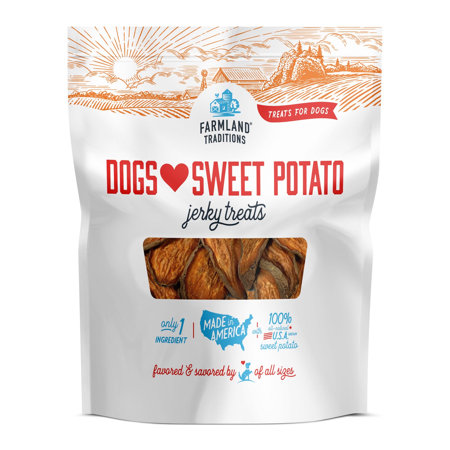 Farmland Traditions Dogs Love Sweet Potato Dog Treats 16 oz 884713002939