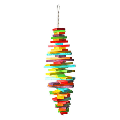 A & E Cages Happy Beaks Spiral Blocks Bird Toy Medium 644472012682