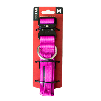 Boss Dog Tactical Adjustable Dog Collar Hot Pink Medium 850036272946