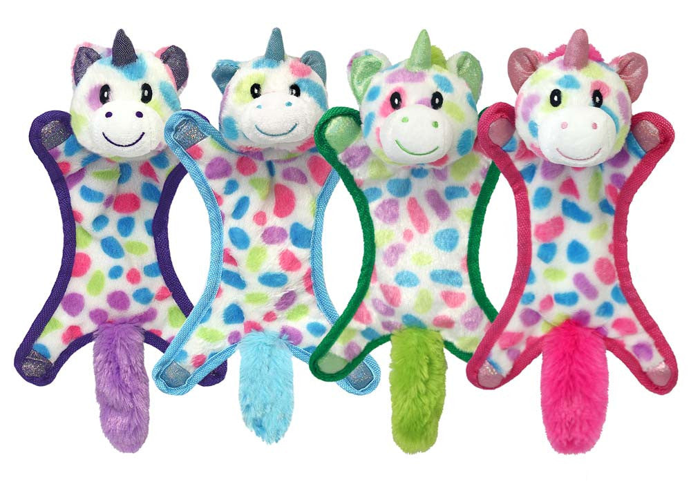 Multipet Ball-Head Unicorn Puppy Toy Assorted 10 in