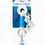 Multipet Canine Clean Peppermint Dumbbell With TPR Core & Rope Ends Dog Toy Blue White 11
