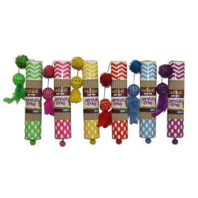 Multipet Cardboard Roller Catnip Toy Assorted 9.5 in