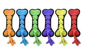 Multipet Cross-Ropes Bone (Assorted Colors) 11.5" {L+1x} 843220 784369434392