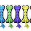 Multipet Cross - Ropes Bone (Assorted Colors) 11.5’ {L + 1x} 843220 - Dog