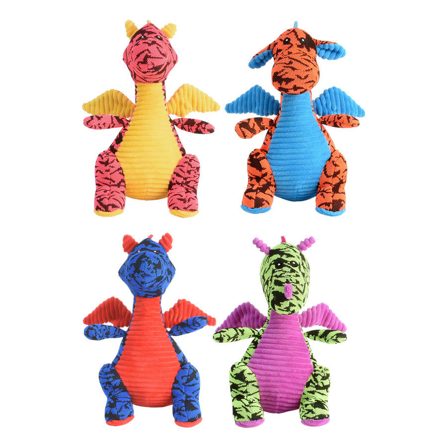 Multipet Dragon Dog Toy Assorted 12 in 784369411300