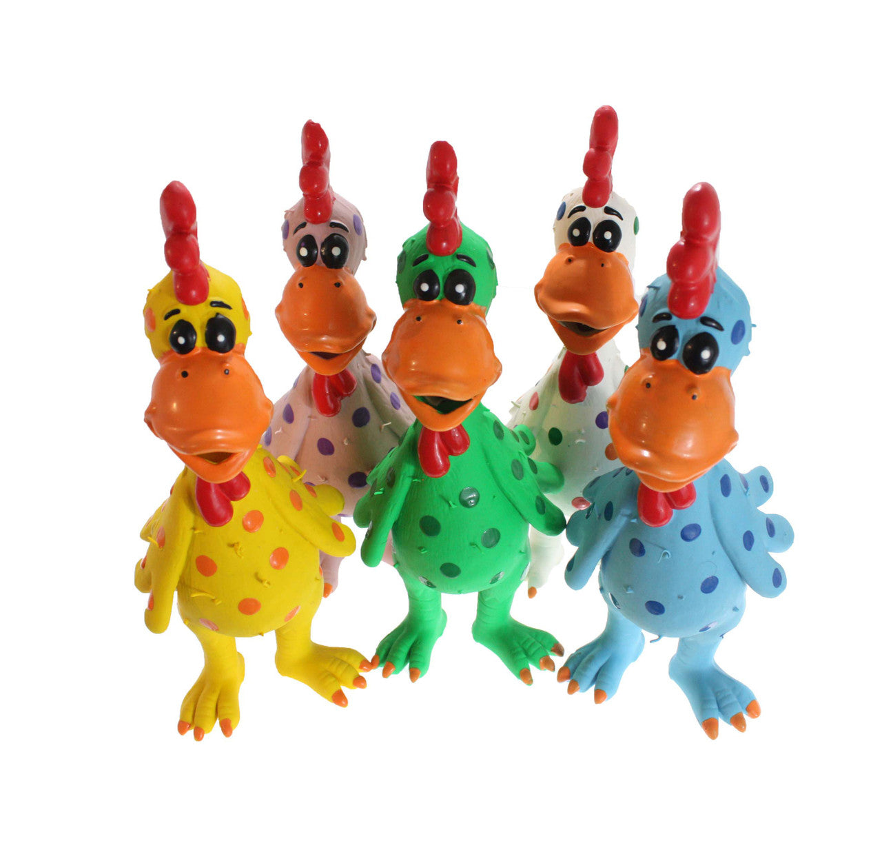 Multipet Globkens Chicken Dog Toy Assorted LG 11.5in