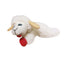 Multipet Lamb Chop Catnip Toy White/Red 4in SM - Cat