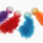 Multipet Lattice Ball with Feather Cat Toy Assorted 5 in 2 Pack