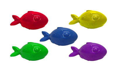 Multipet Lobberz Fish Squeak Throw Float Fetch Toy Assorted 7 in