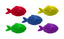 Multipet Lobberz Fish Squeak Throw Float Fetch Toy Assorted 7 in - Dog