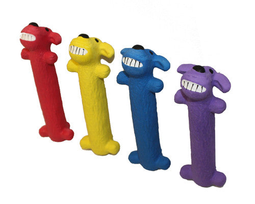 Multipet Loofa Latex Dog Toy Assorted 6