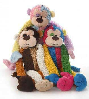 Multipet Multi Crew Monkey Assorted Colors 17in {L+2x} 784369378122