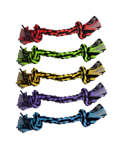 Multipet Nuts for Knots 2-Knot Rope Dog Toy Assorted 9 in