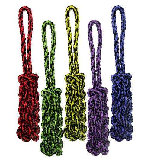 Multipet Nuts for Knots Rope Tug with Braid Assorted 16 in - Dog