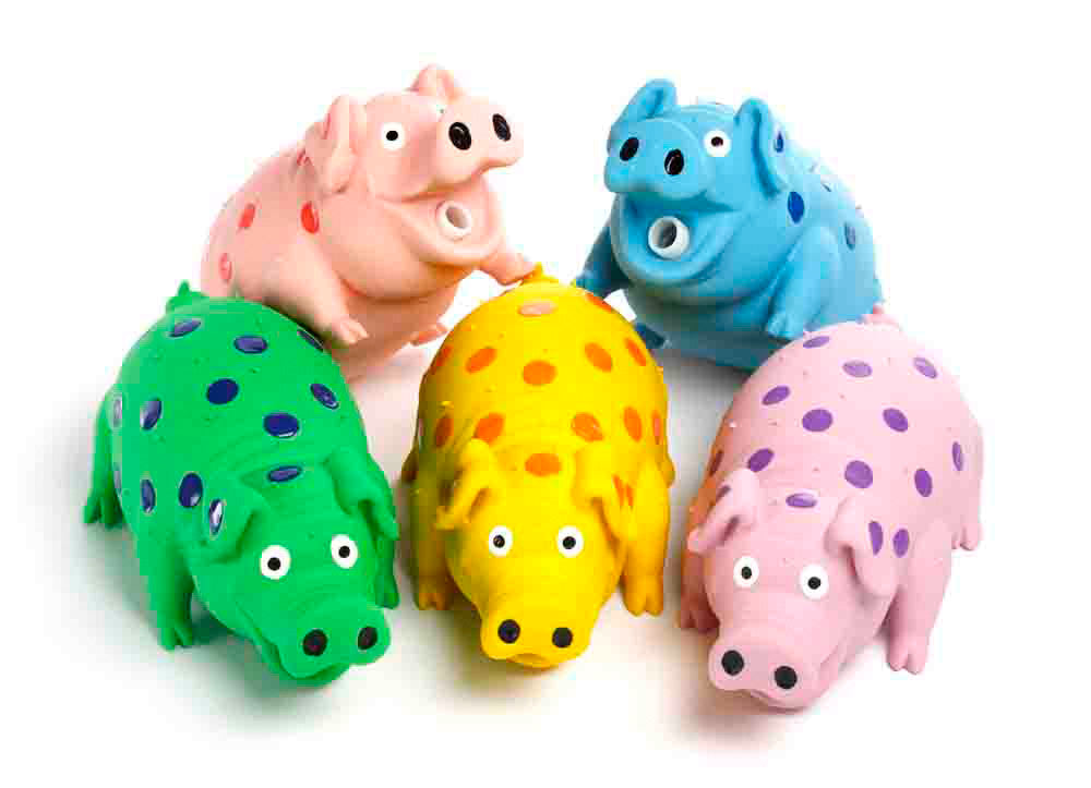 Multipet Pigs That Oink Dog Toy Assorted 9 in