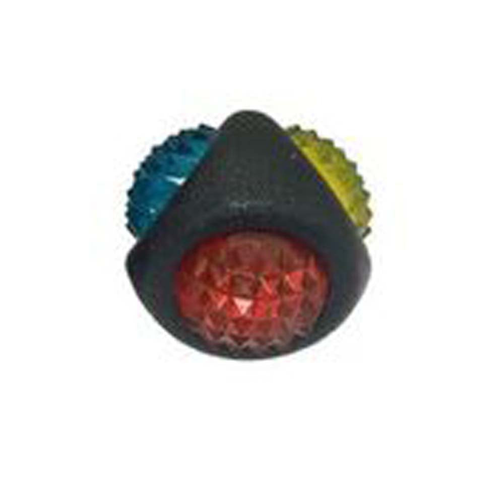 Multipet Ruff Enuff TPR Dental Diamond Ball w/LED Light Dog Toy Multi-Color 3 in