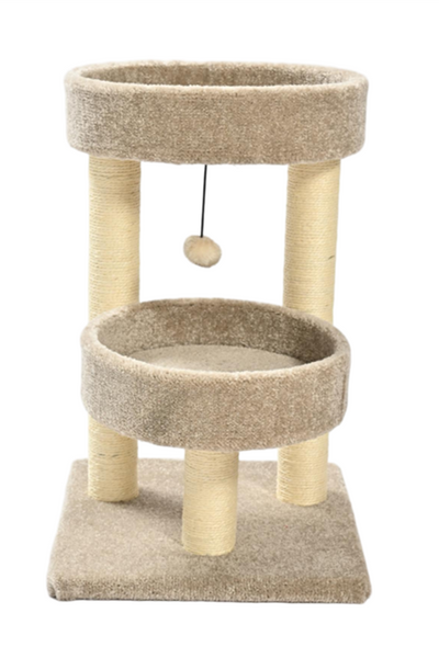 Max & Marlow 2 Level Carpet Cat Tower 24 in 810162076795