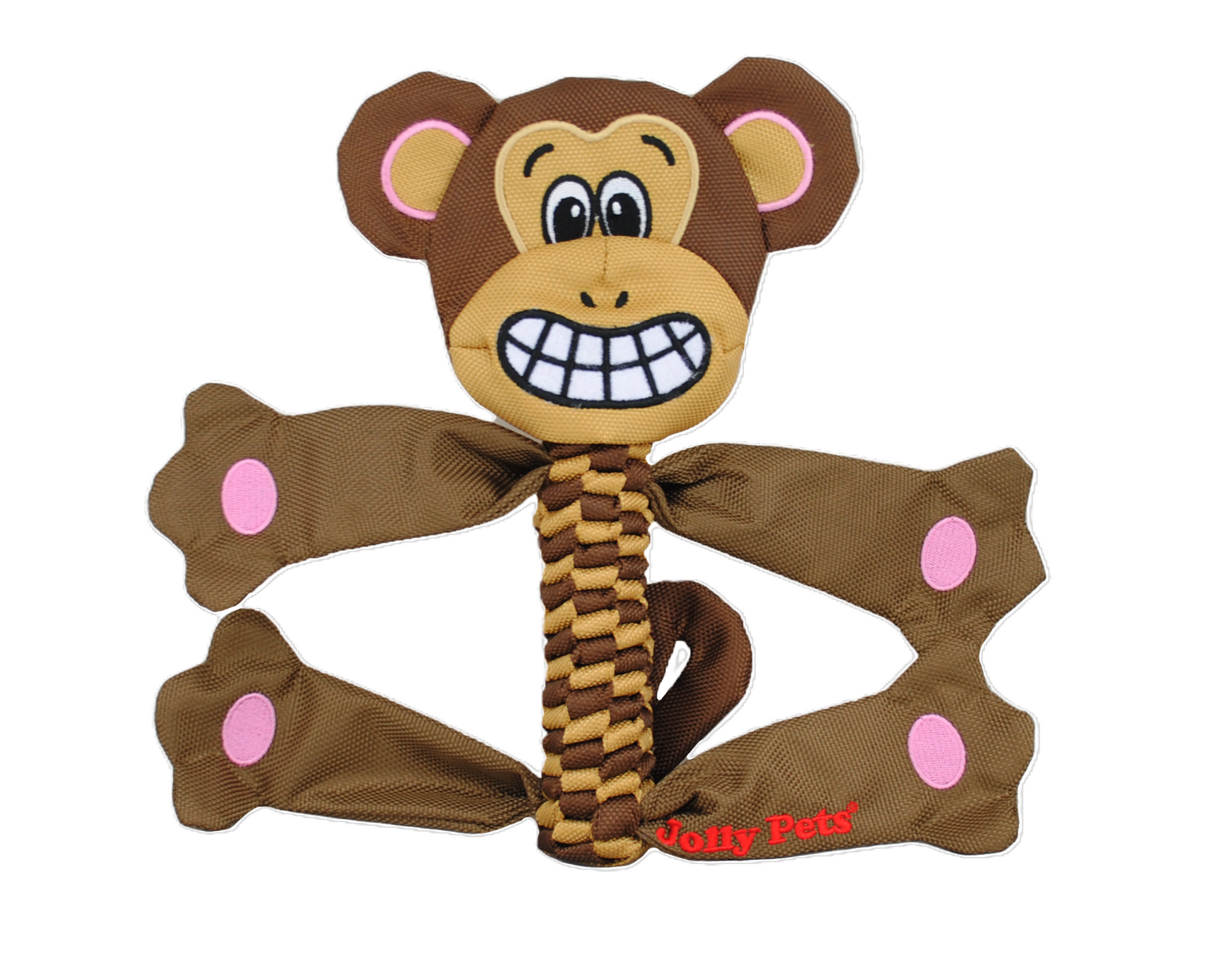 Jolly Pet Flathead Dog Toy Monkey Large 788169109122
