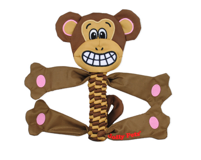 Jolly Pet Flathead Dog Toy Monkey Large 788169109122