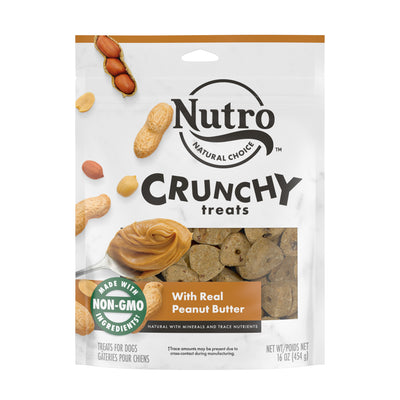 Nutro Products Crunchy Dog Treats Peanut Butter 16 oz 079105110938