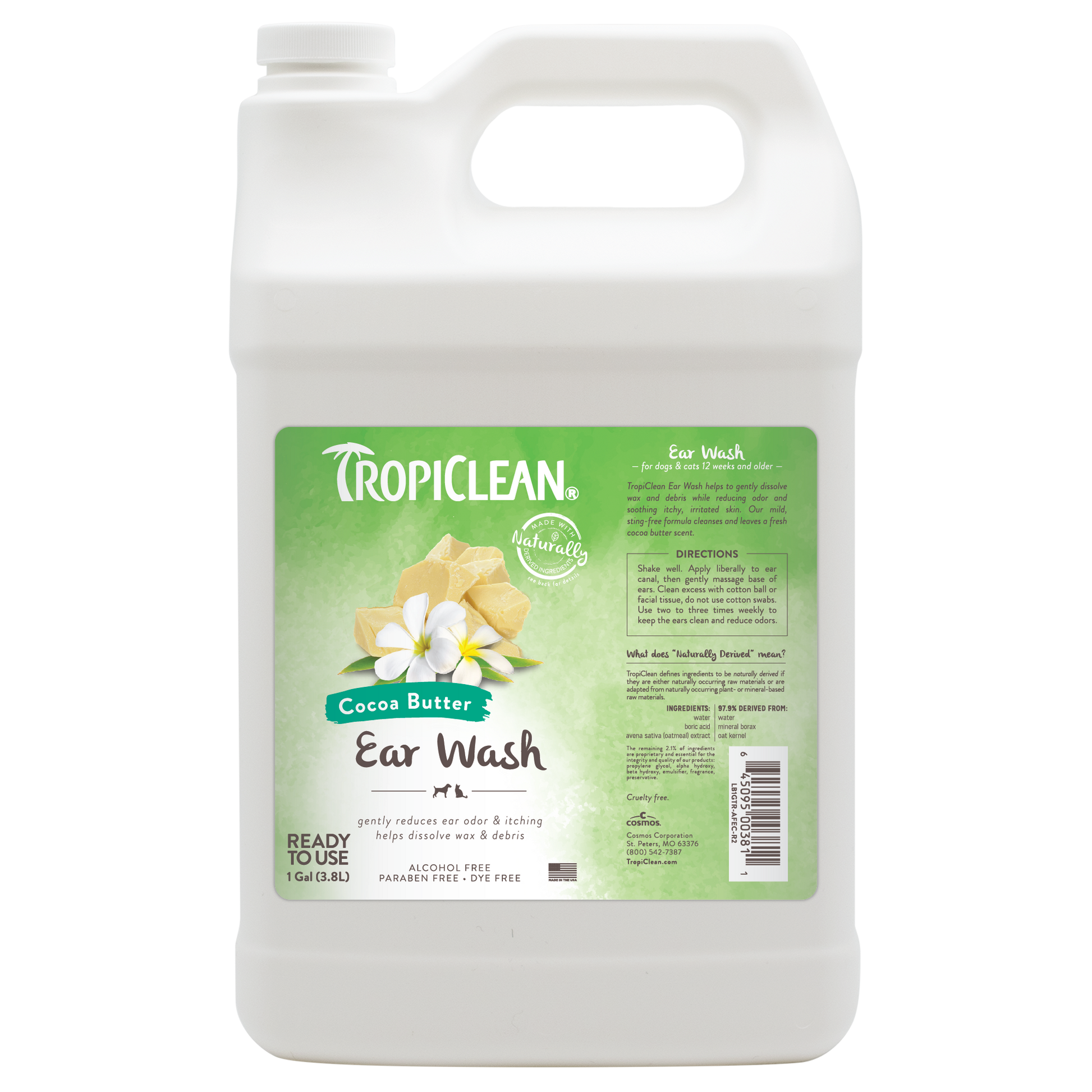 TropiClean Alcohol Free Ear Wash 1 gal 645095003811