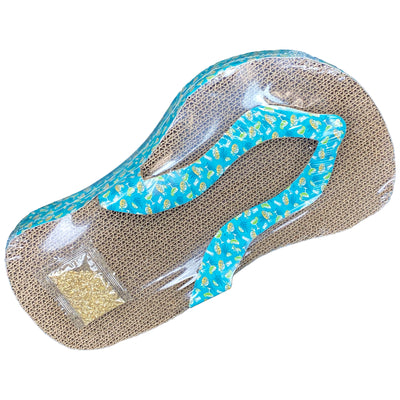 Multipet Margaritaville Flip Flop Scratcher for Cats Assorted Color 784369563023