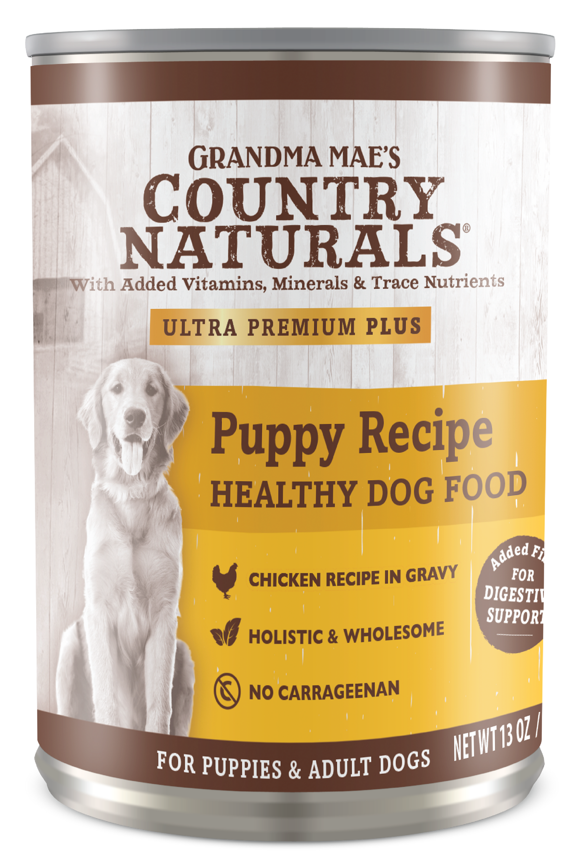 Grandma Mae's Country Naturals Puppy Recipe Wet Dog Food Chicken 12ea/13 oz 850042318164