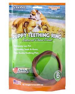 N-Bone Puppy Teething Ring Pumpkin Flavor 6 Pack {L+1x} 575020 657546113017