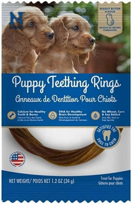 N - Bone Puppy Teething Rings Peanut Butter Flavor 12 count - Dog