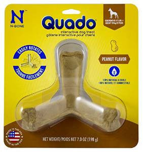 N-Bone Quado Interactive Dog Chew Treat Peanut Flavor - Large {L+1} 575180 657546115080