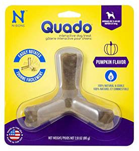 N - Bone Quado Interactive Dog Chew Treat Pumpkin Flavor - Medium {L + 1} 575173