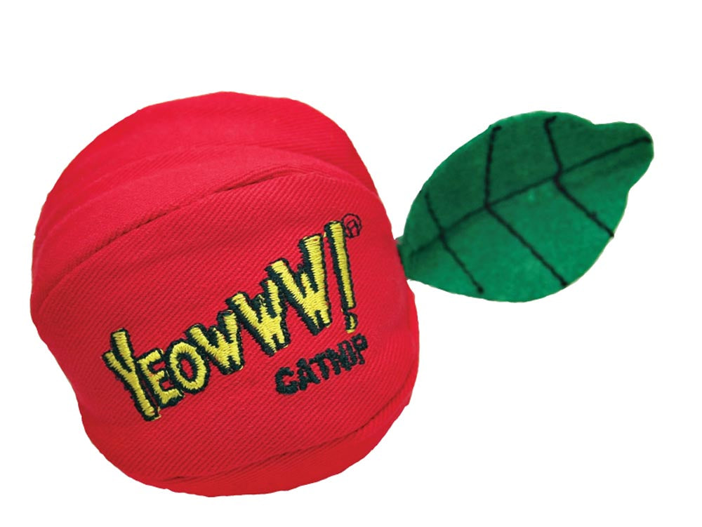 Yeowww! Apple Catnip Cat Toy Red, Green 812402001406