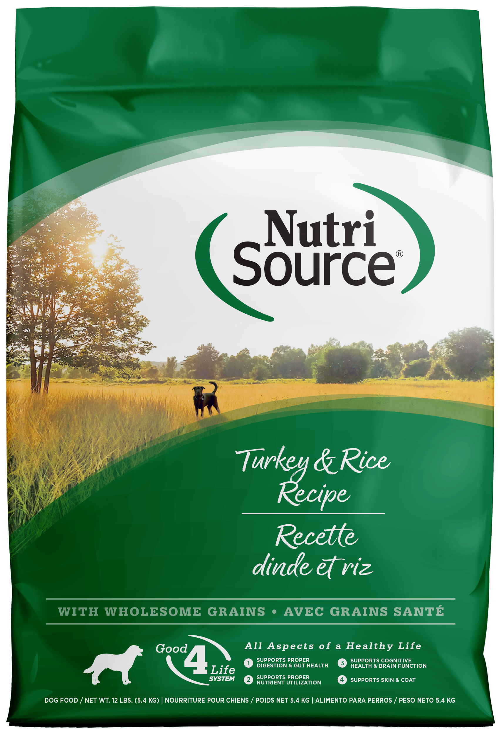 NutriSource Dry Dog Food Turkey & Rice 12 lb 073893271079