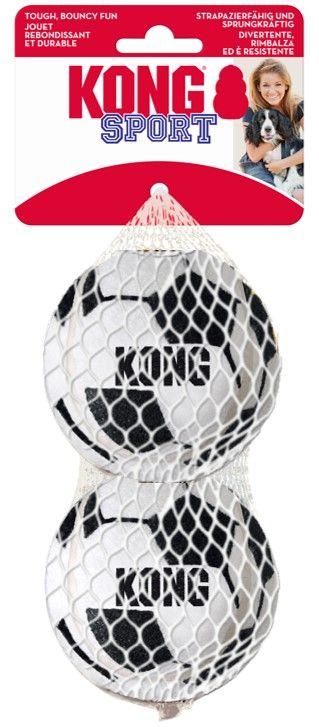 KONG Sport Soccer Balls Dog Toy Soccer Ball Large, 2 pk 035585539201