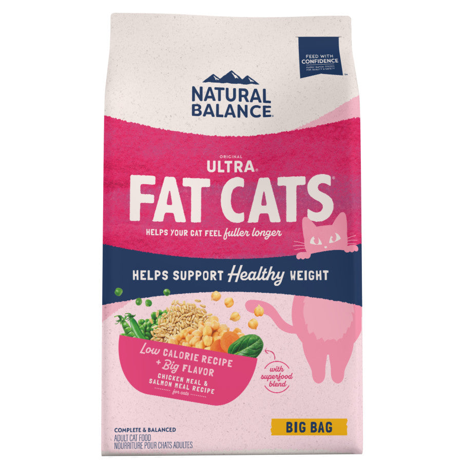 Natural Balance Pet Foods Original Ultra Fat Cats Dry Cat Food Chicken Meal & Salmon Meal 15LB