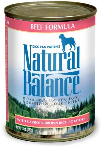 Natural Balance Beef & Rice Can Dog Formula 12/13 oz. {L-1} 236452 723633001588