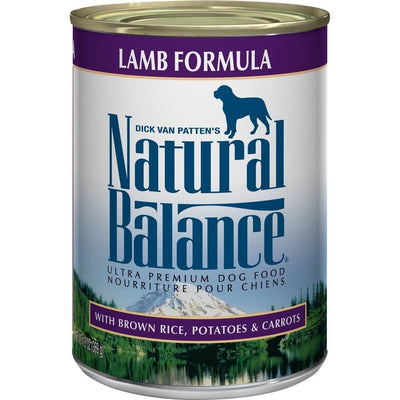 Natural Balance Lamb & Rice Can Dog Formula 12/13 oz. {L-1}236451 723633012577