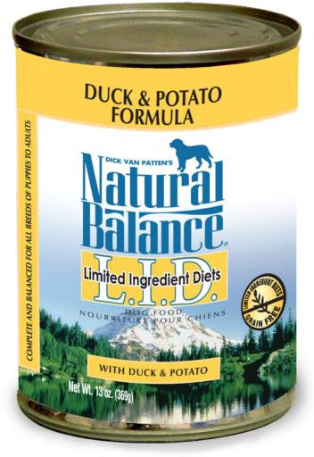 Natural Balance Limited Ingredient Diets Duck & Potato Canned Dog Food 12/13 oz. {L-1} 236407 723633001540