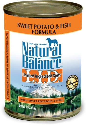 Natural Balance Limited Ingredient Diets Fish & Sweet Potato Dog Food 12/13oz {L - 1} 236406