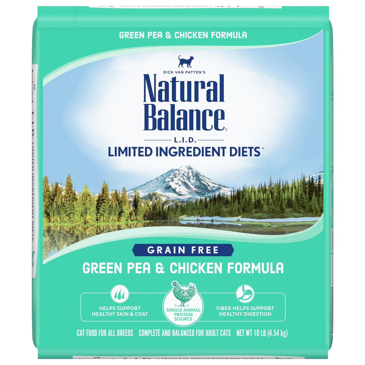 Natural Balance Pet Foods L.I.D. Dry Cat Food Green Pea & Chicken 10lb